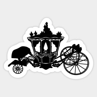 Silhouette of Louis XV's dolphin carriage Sticker